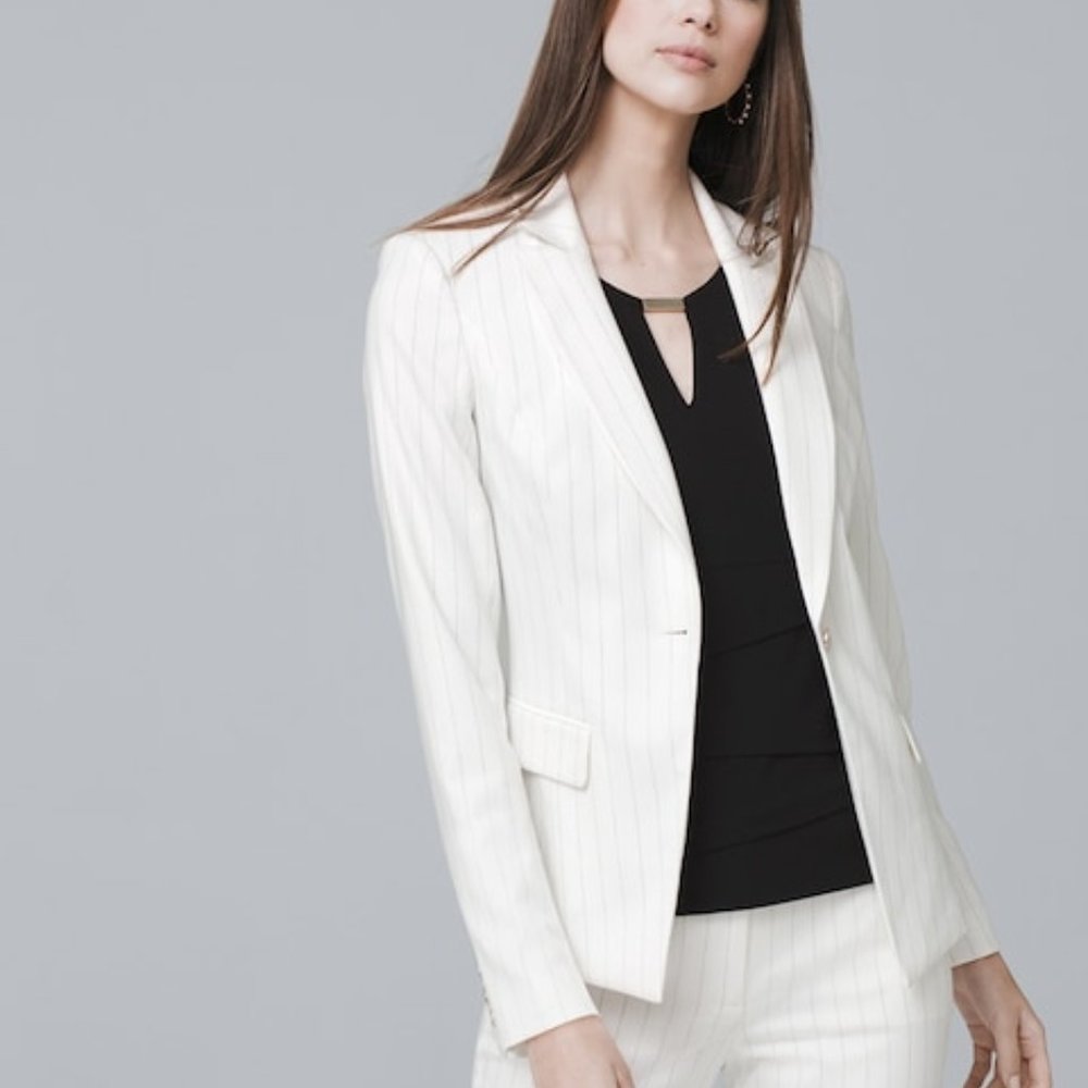 NWT WHBM Pinstripe Blazer Suit Jacket